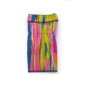 Vintage Barbie Best Buy Outfit #1359 Neon Mod Look Halter Dress Rainbow Colorful